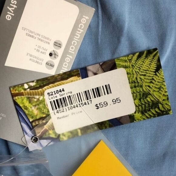 Lolë Women's Blue Scoop-neck Short Sleeve Spring Tee - Picture 12 of 12